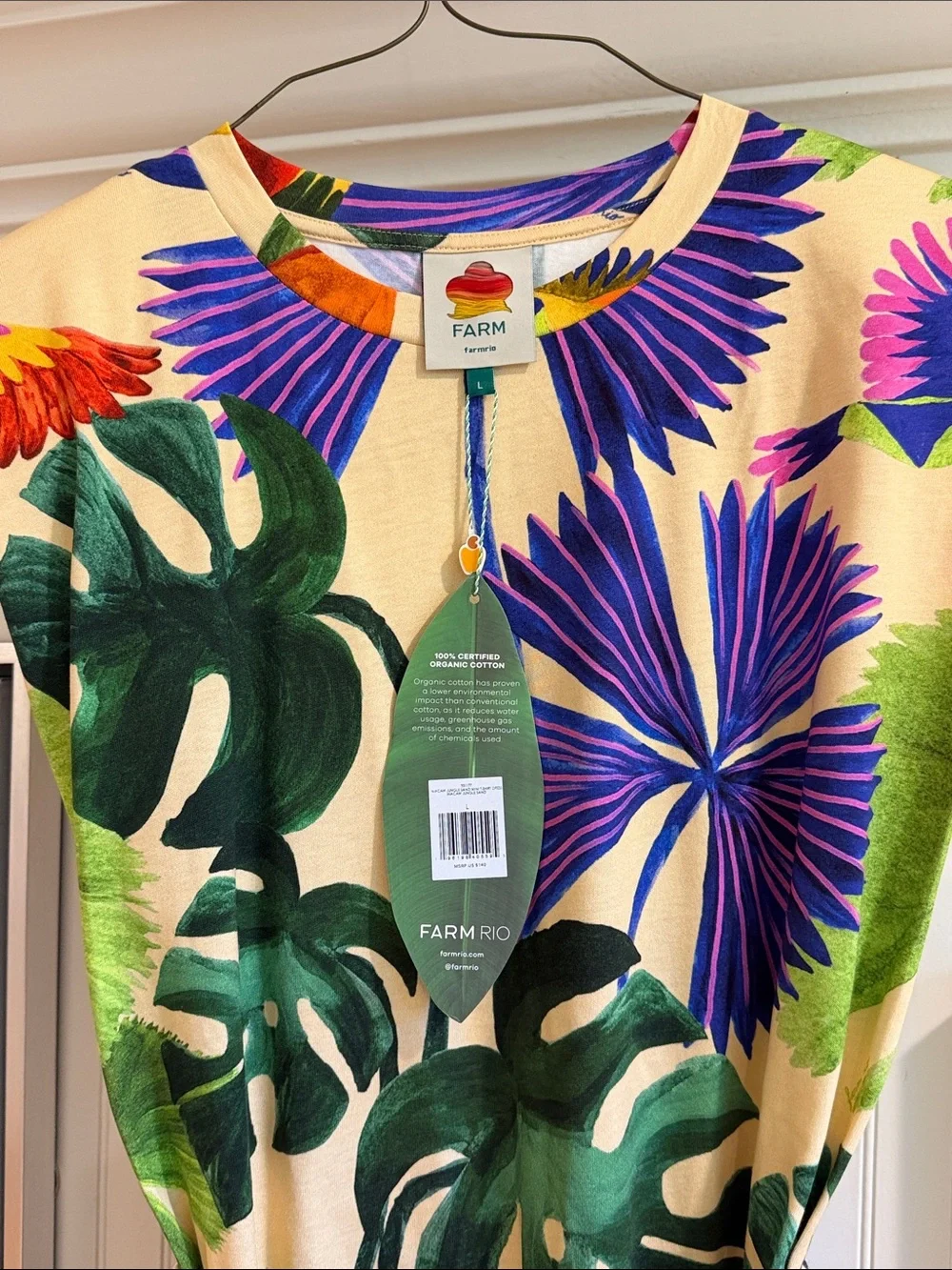 FARM Rio tropical belted shirt dress. NWT (L) - Picture 3 of 5